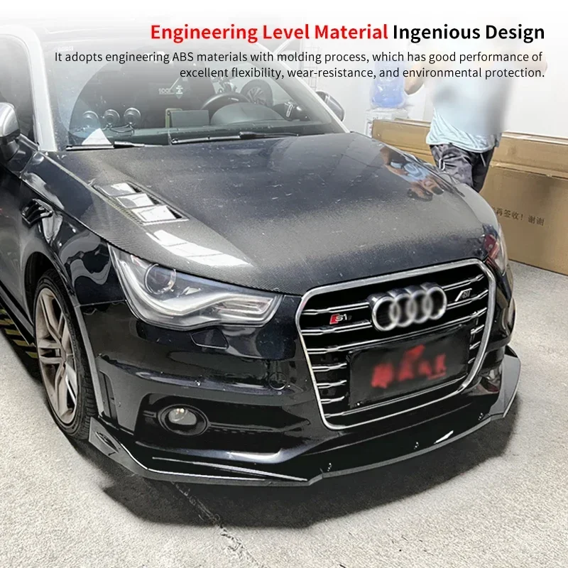 front bumper splitter lip diffuser spoiler for Audi A1 2011-2019 body kit protector shovel surround auto parts