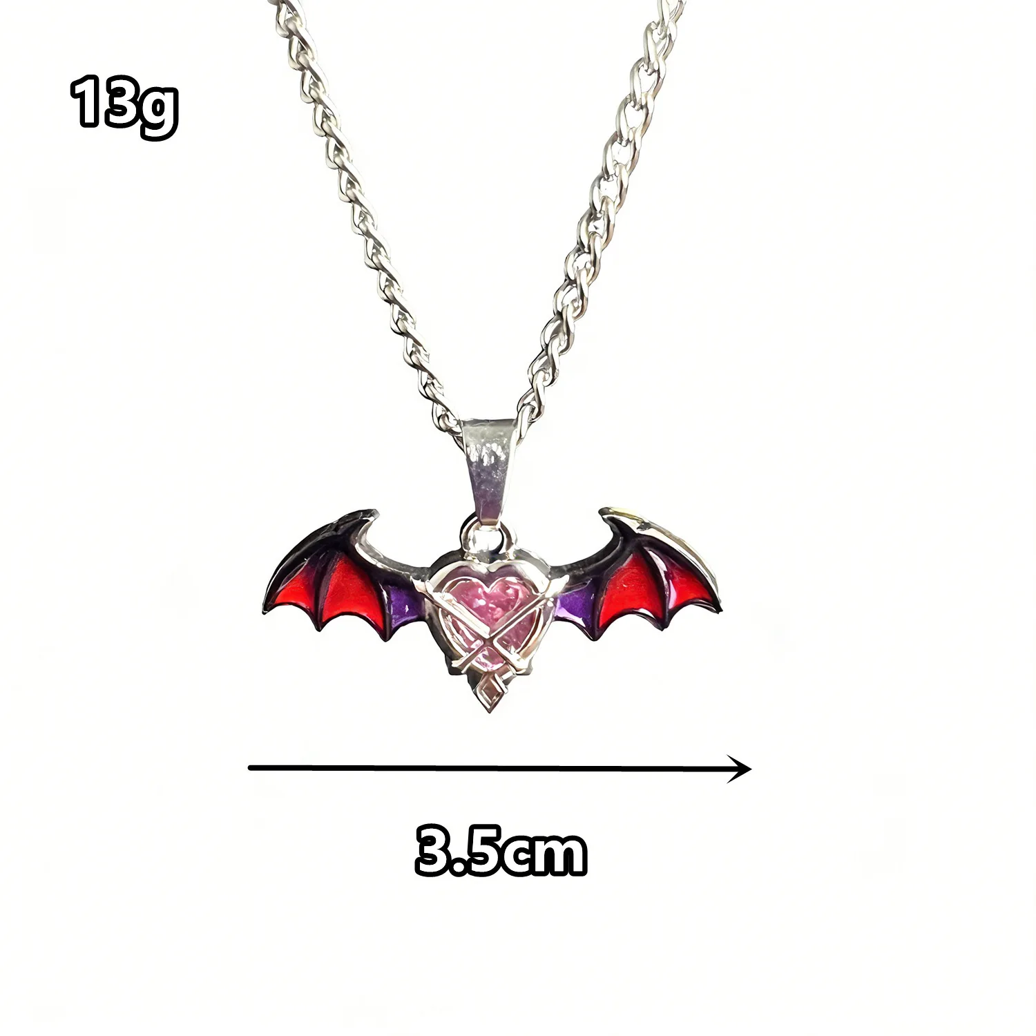 Genshin Impact Columbina Durin Cosplay DIY Anhänger Anime Drachenflügel Herzkette Kawaii Cartoon Kaninchen Hip Hop Geschenke Party-Requisiten – Detail 8