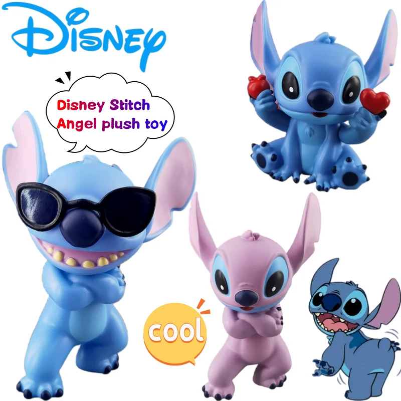 

Кукла Дисней Стич Ангел, креативная коллекционная анимационная фигурка, милая игрушка для дома, прикроватного столика, рабочего стола, подарок на день рождения