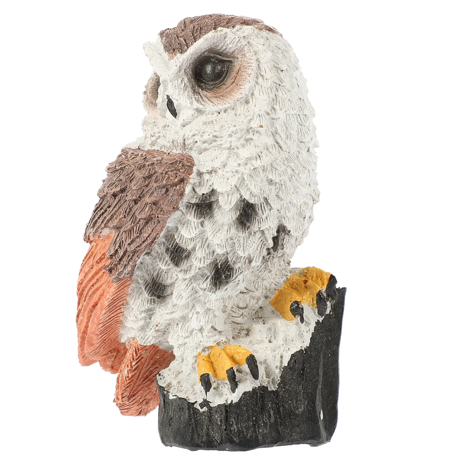 

1pc Resin Owl Cat Statue Home Office Desktop Decor Garden Ornament Landscape Decoration Animal Sculpture Bonsai Accessory