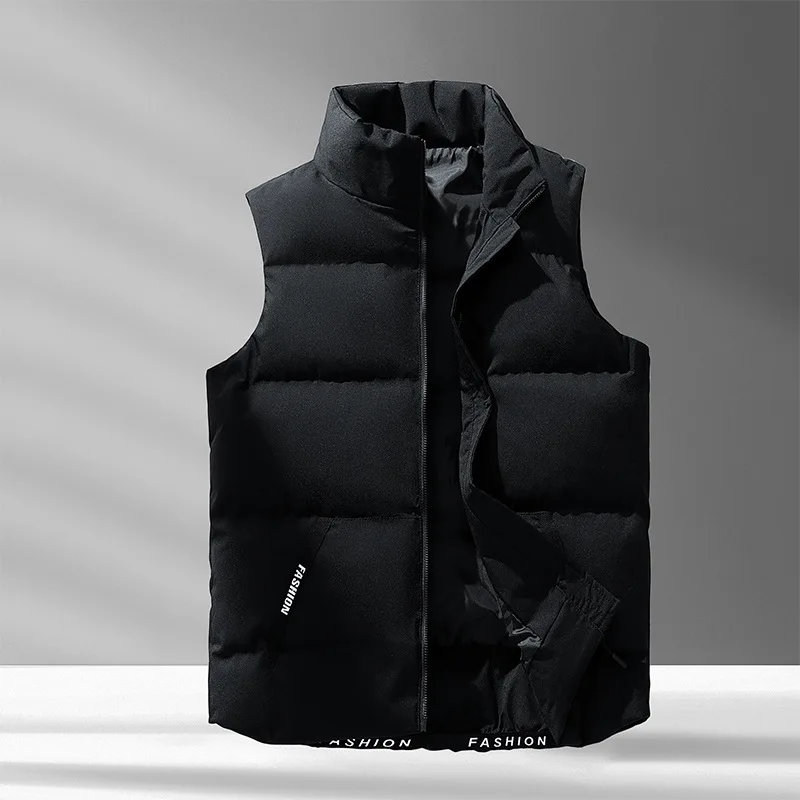 Brand Men Jacket Winter  Vest for Down Cotton Sleeveless  Waistcoat Man Big Size Warm s Coat Chaquetas Homme E817