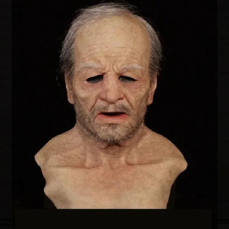 Vintage bald man's realistic mask, white wrecked bad walter mask, adult heisenberg latex mask, Halloween roleplaying festival