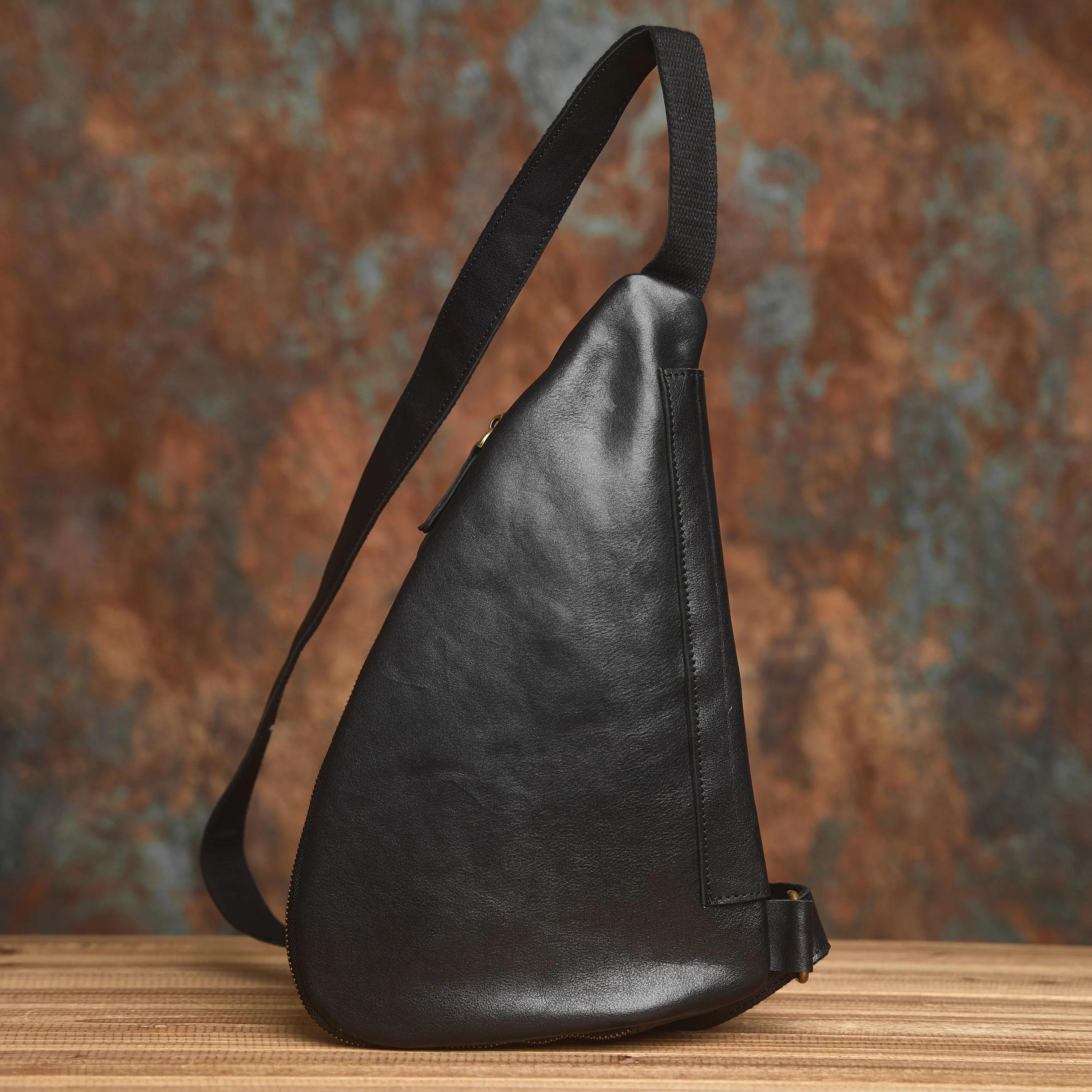 Nasva Leder Retro Herren Brusttasche Mode Leder Knödel Tasche Umhängetasche Sport Fitness kleine Umhängetasche – Detail 13