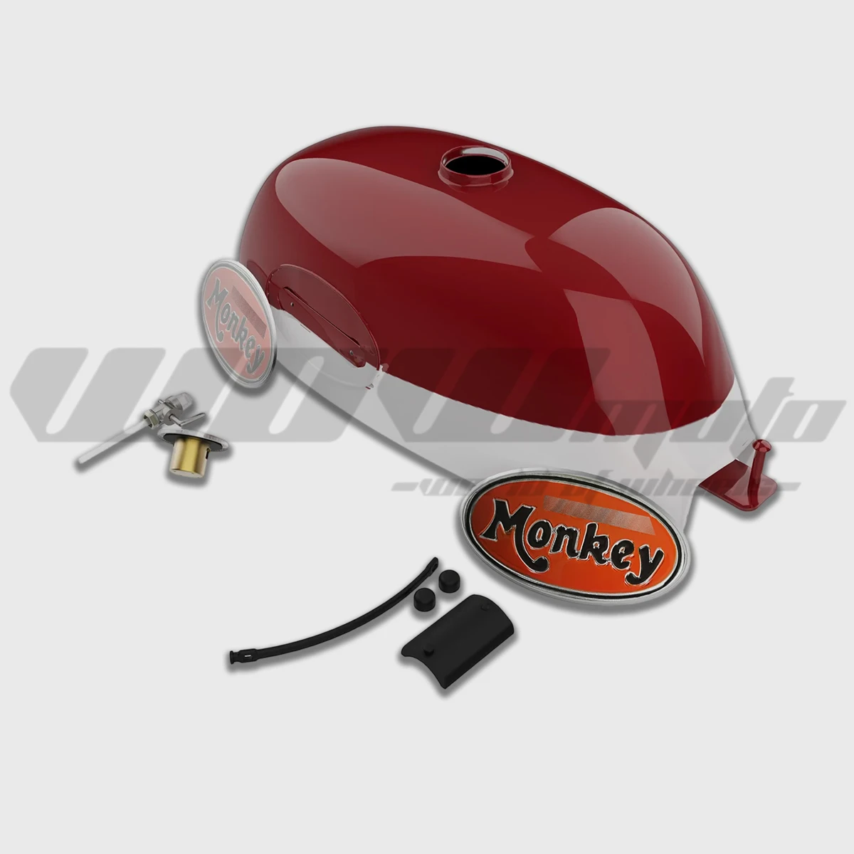 Mini Moto Fuel Tank Kit For Monkey Z50 K2 1971 | Complete Gas Tank Kit With Cap & Emblem | Custom Motorcycle Fuel System Parts