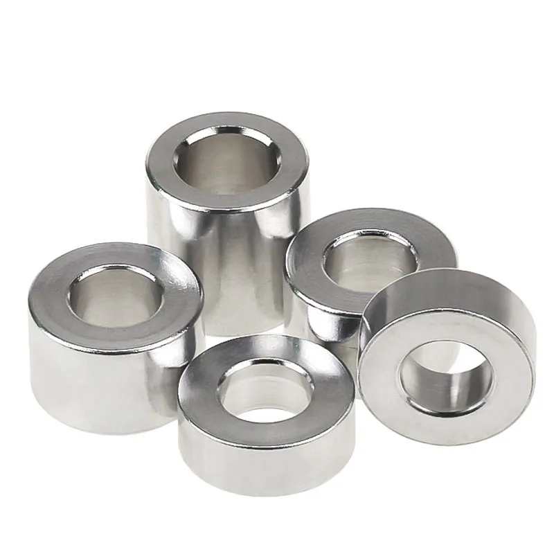 10Pcs/Lot ID d5.2 M5 M5.2 Aluminum Alloy Bushing Gasket Shaft Axle Round Sleeve Spacer Standoff OD 12MM 16MM Natural Color 30MM