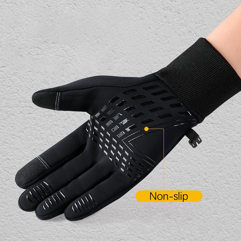 Gants de cyclisme imperméables pour hommes et femmes, gants de camping chauds, écran tactile en velours, non ald, automne et hiver