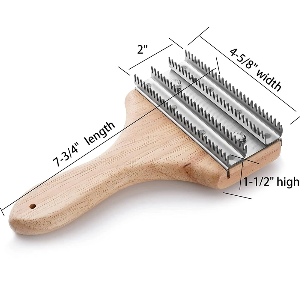 AC62 - مشط عجلة تلميع بيد واحدة مقاس 7-3/4 بوصة لإزالة المركبات المتبقية والمعادن من عجلات التلميع