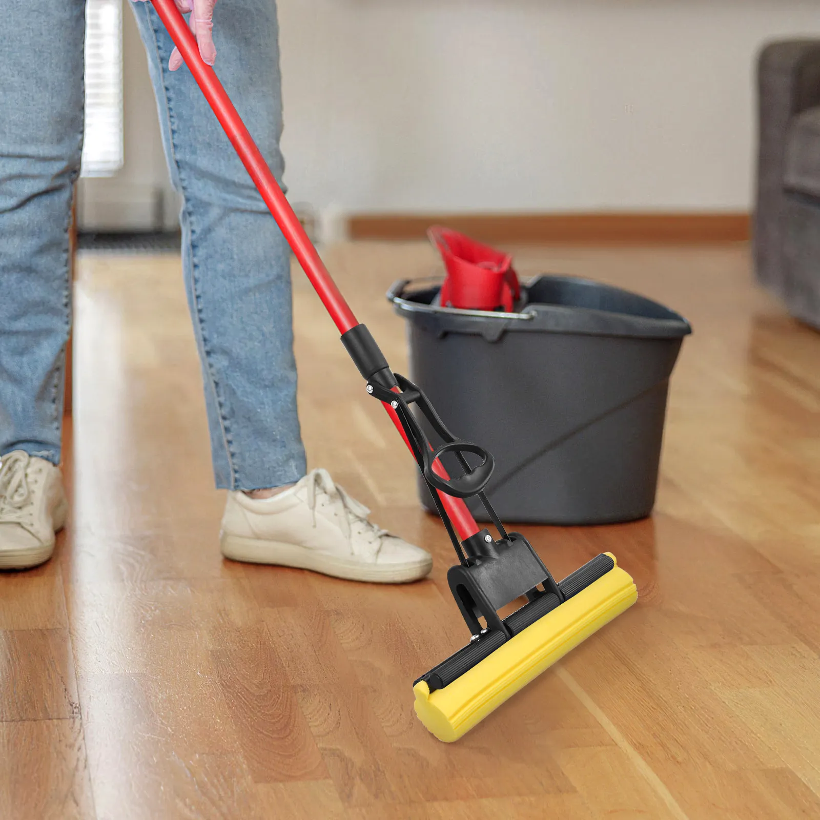 

2Pcs Roller Mop Head Replacement High Absorption Pva Sponge Cotton Floor Cleaning for Wood Tile Car Surface Mop Head Replace