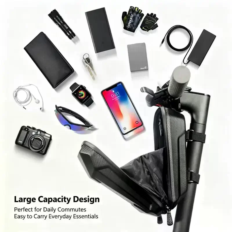 High Quality EVA Electric Scooter Hanging Bag Waterproof Hard Shell Bag Bicycle Scooter Front Pocket High-Capacity Hanging Bag