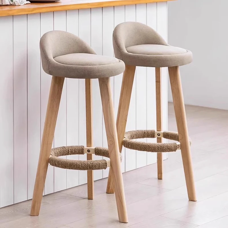 Barber American Bar Stools Wooden Luxury Gaming Ergonomic Computer Bar Stools Nordic Library Tabourets De Bar Home Furnitures