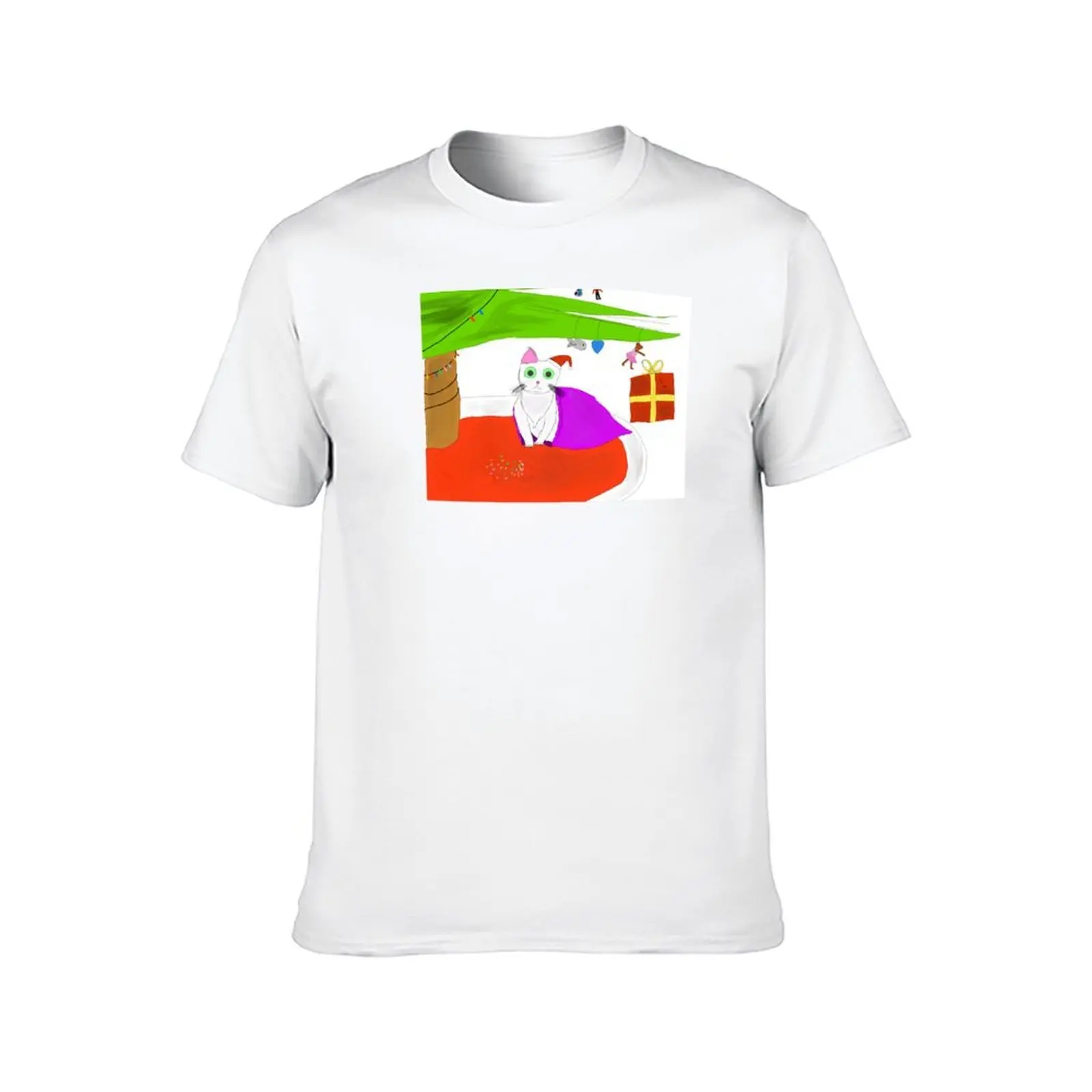 عيد الميلاد القط 2020 تي شيرت تي شيرت للرجل 100 بالمائة القطن رجل تي شيرت فاخر تي شيرت رجل مصمم تي شيرت #2