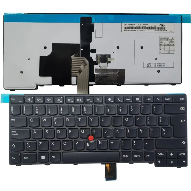 

New Spanish Backlit Keyboard For Lenovo IBM Thinkpad L440 L450 L460 T431 T431S T440 T440P T440S T450 T450S E431 E440 Latin LA/SP