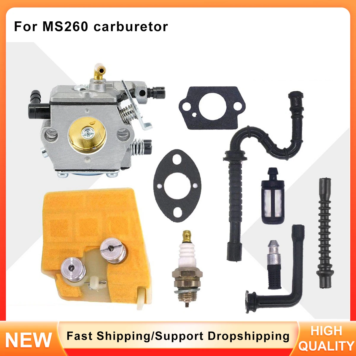 

Carburetor for STIHL 024 026 MS240 MS260 Chainsaw with Air Filter & Spark Plug - Model WT-194