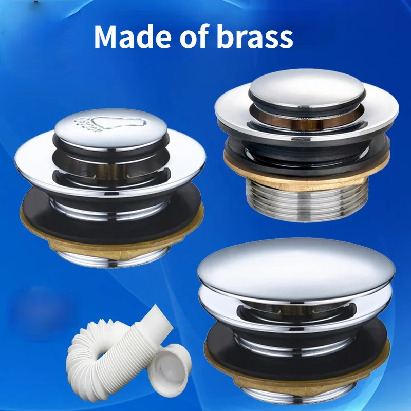 Bathtub Bounce Drainer/single-head Foot-operated Bathtub Drainer/copper Bathtub Drainer  Kitchen Accessories  tub drain