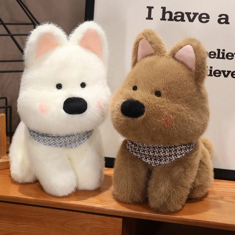 Lindo juguete de peluche de perro West Highland, muñecos Terrier blancos, almohada de perro suave relleno, juguete Kawaii para cumpleaños y Navidad