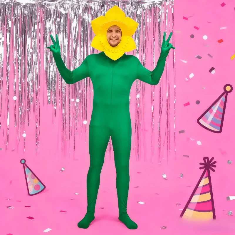 

Carnival Theme Party Wear Vibrant Sunflower Stage Costume for Adults Bright Festival Outfit