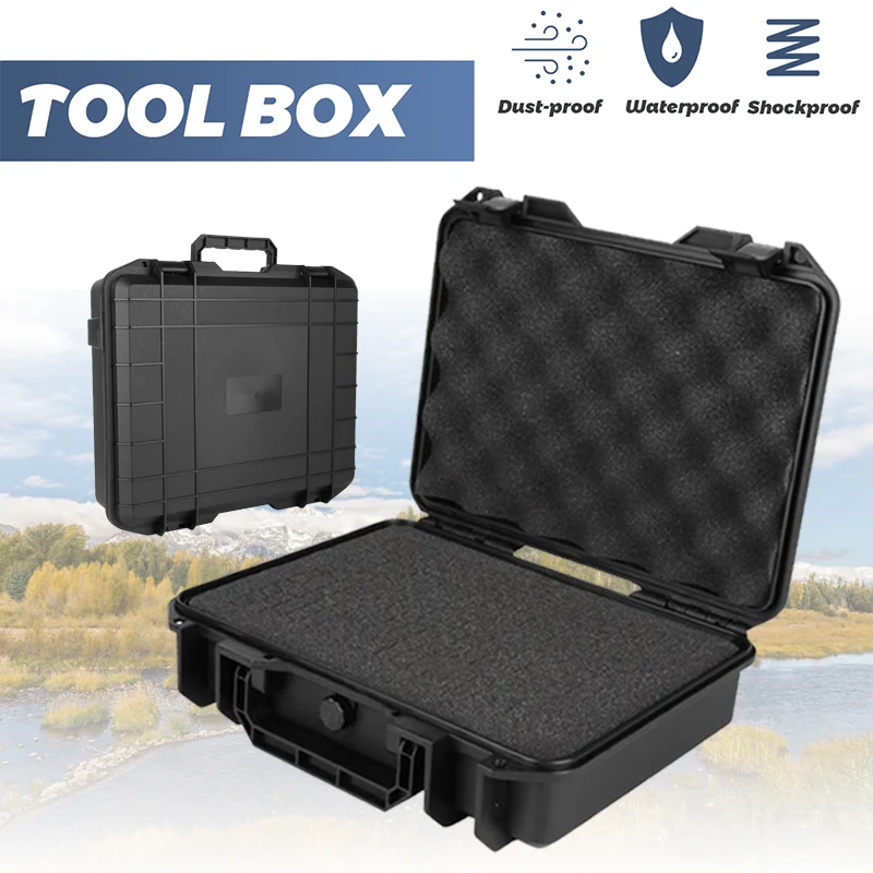 

Waterproof Hard Carry Case Large Tool Box Organizer box Safety Plastic Tool Storage Box Protable Toolbox Tough Build tool Case