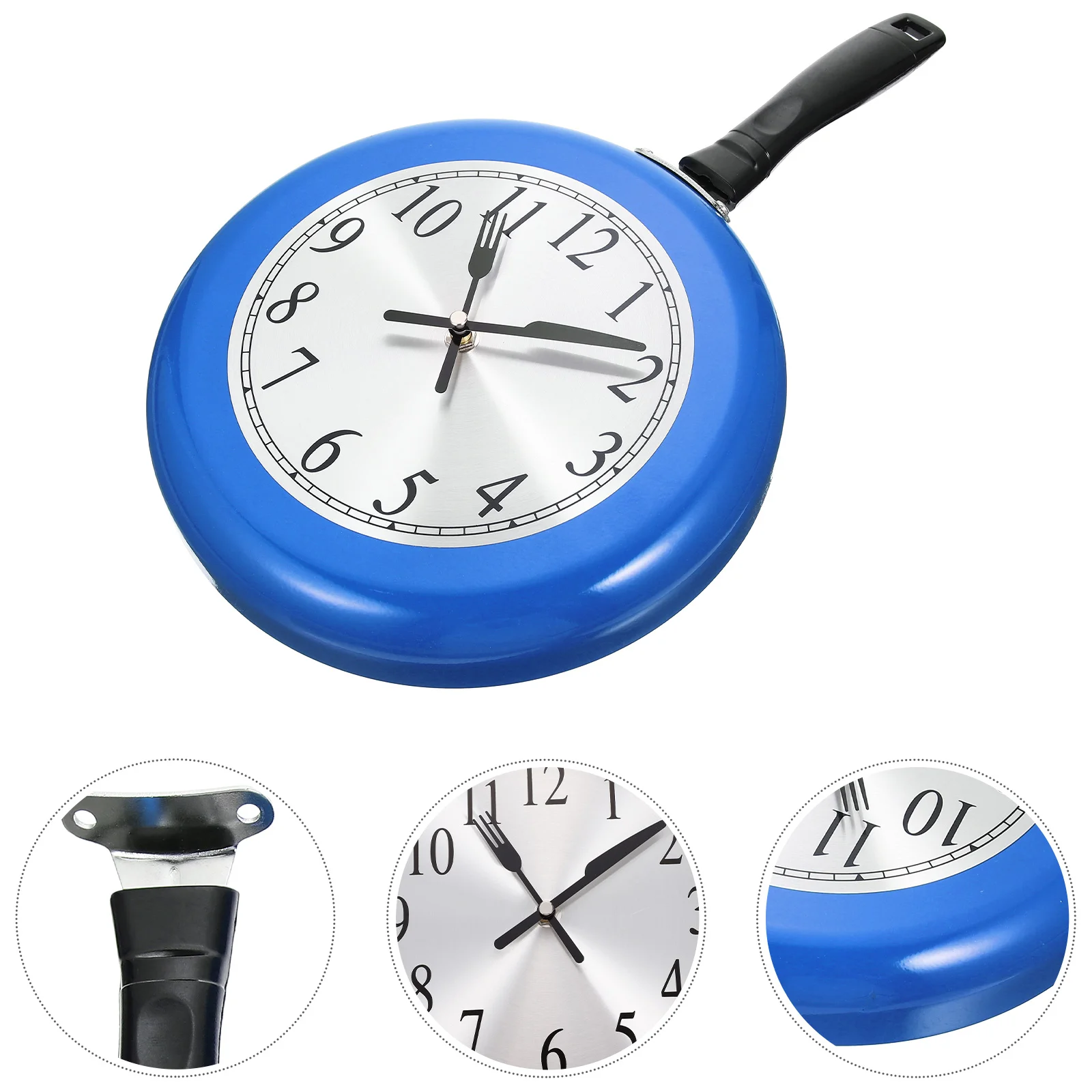 

Pan Wall Clock Decorative Household Hanging Big Watch Stainless Steel Living Room Large Digital