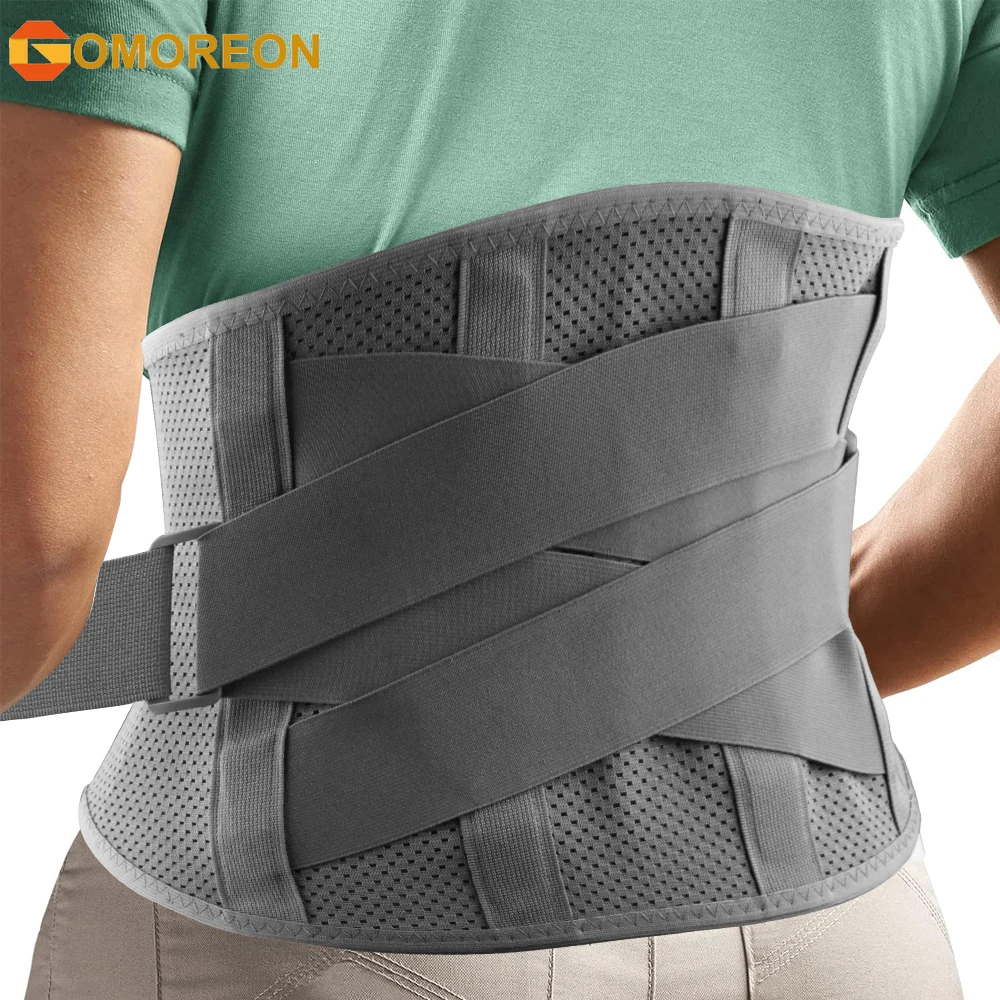 

1Pcs Back Brace for Men Women with 4 Stays, Lumbar Support Belt with Breathable Mesh for Heavy Lifting & Sciatica Pain Relief