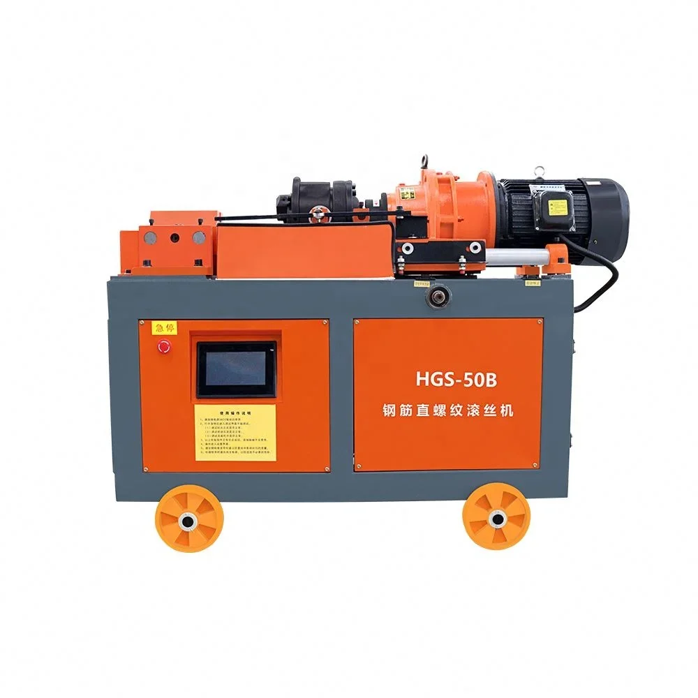 High Speed Hydraulic Automatic Electric Steel Rod Rebar Thread Rolling Screw Bolt Making Machine With Durable Performance