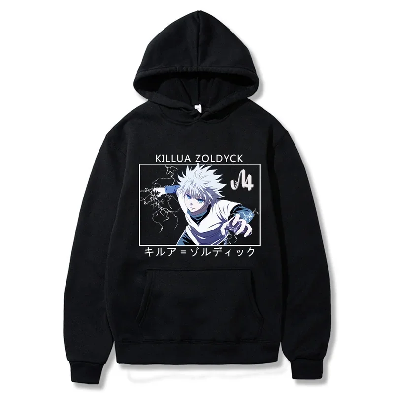 Harajuku Japan anime Hunter x Hunter killuo fighting hoodies sweatshirts women cartoon costumes long sleeve winter warm pullover