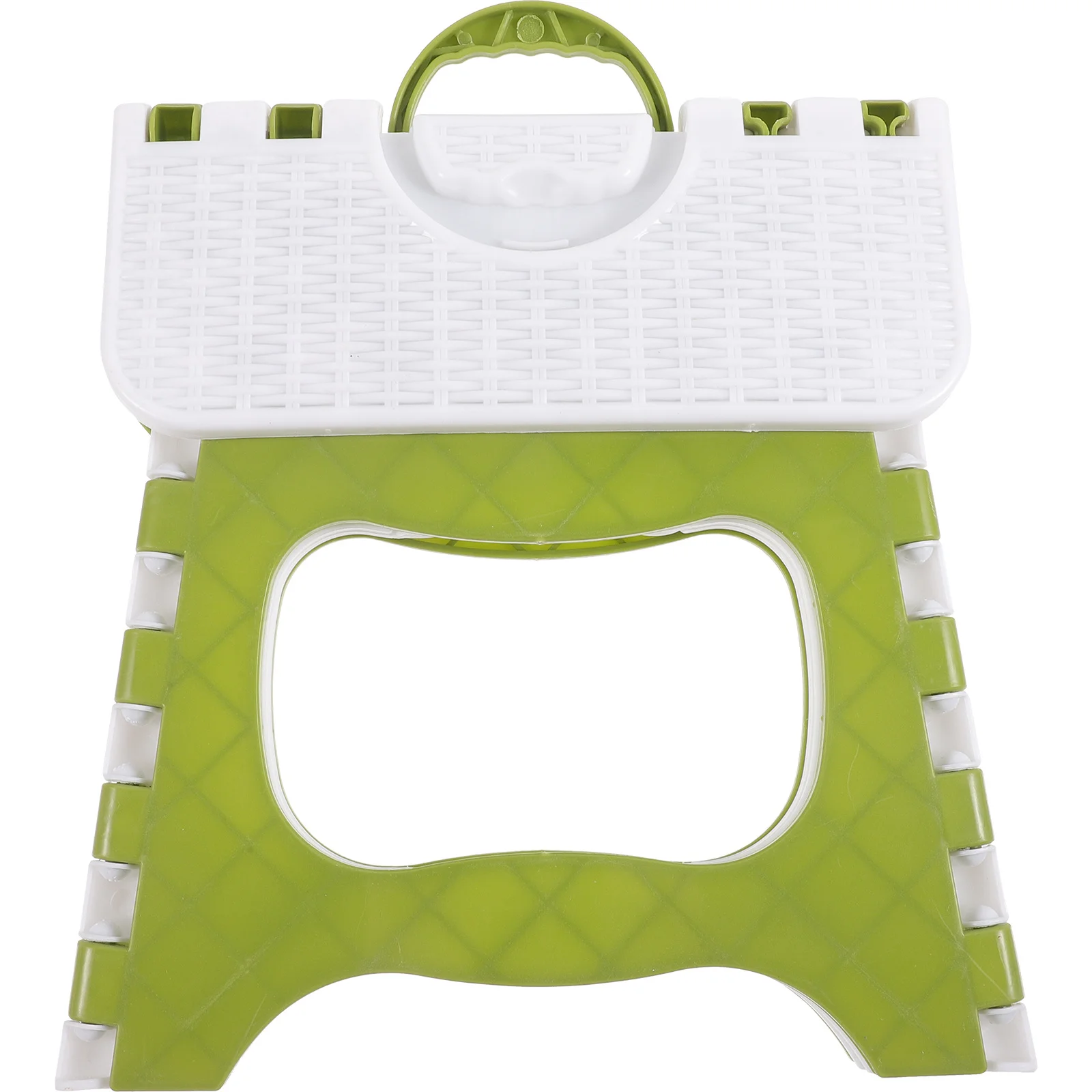 

Home Folding Stool Portable Small Green Size Durable PP Material Easy to Open and Clean Space Saving Home Folding Stool
