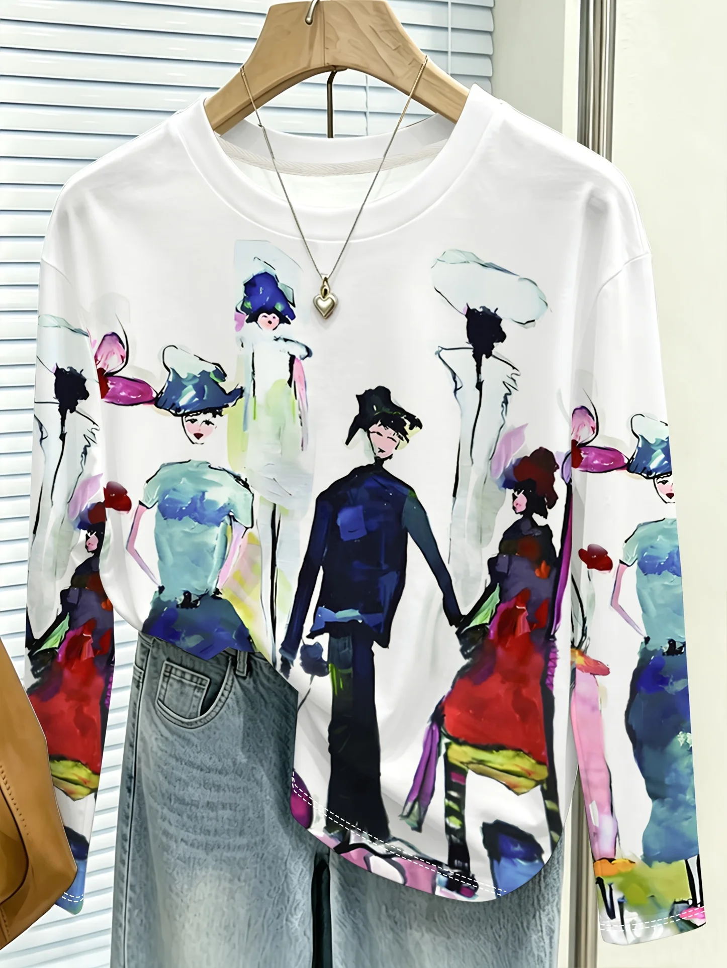 Kadın T-Shirt Uzun Kollu 3D Su - Women'S Fashion Tops incelemesi ve fiyatı
