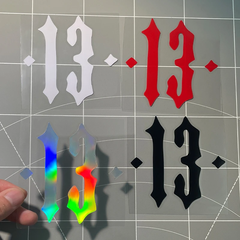 

1Pc Number 13 Vinyl Sticker, Waterproof Durable Decal for Motorcycle Fuel Tank, Scooter Body, Helmet, Box & Car Window