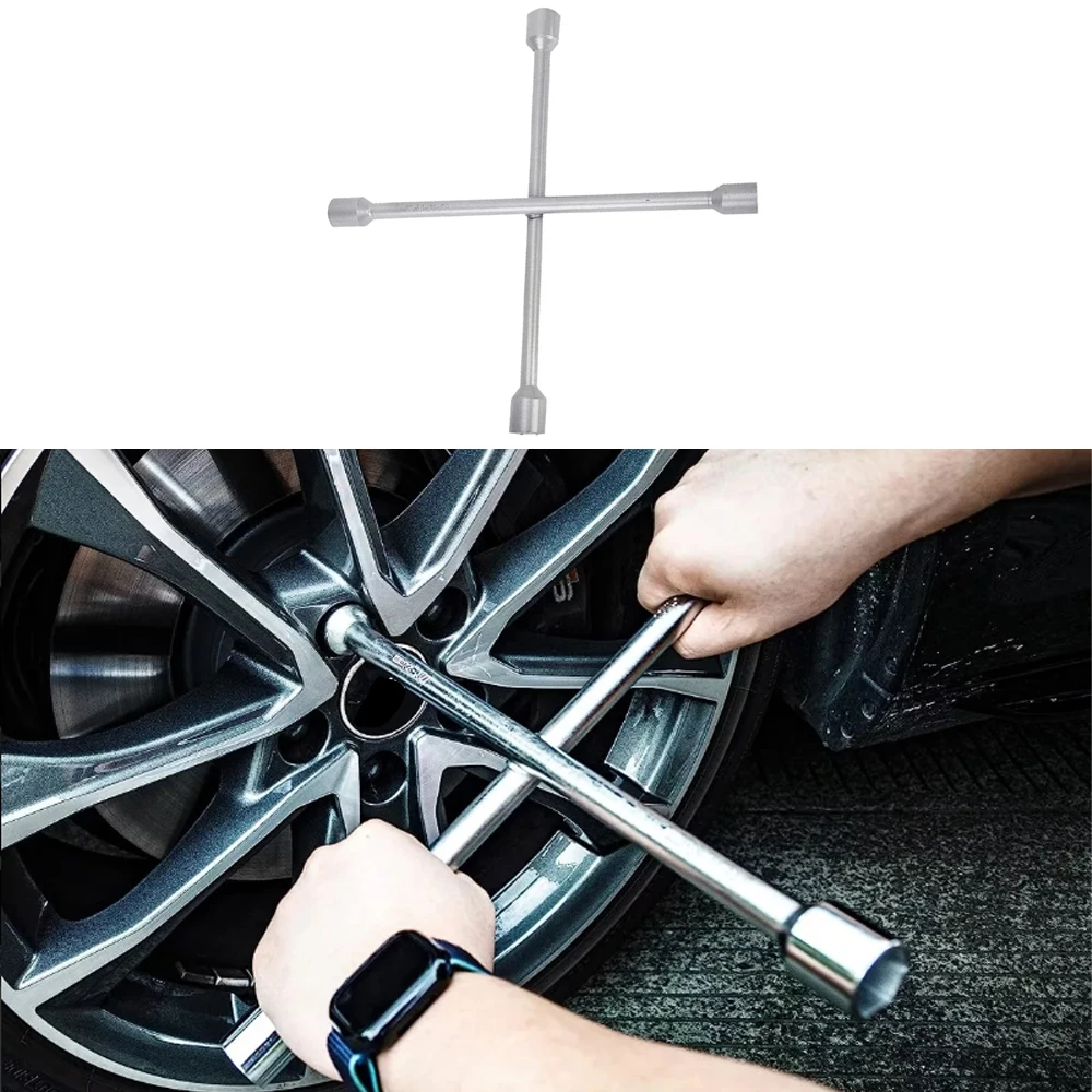 Cross Wrench Car Wheel Repair Tool 17 19 21 23mm Auto Socket Spanner Adjustable Change Nut Tire Lug Remover Hand Tools