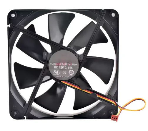 

For Chassis CPU Power Supply DF1402512SEDN 14cm X 140mm X 25mm DC12V 0.14A 3-Pin Cooling Fan 1000 RPM Suitable