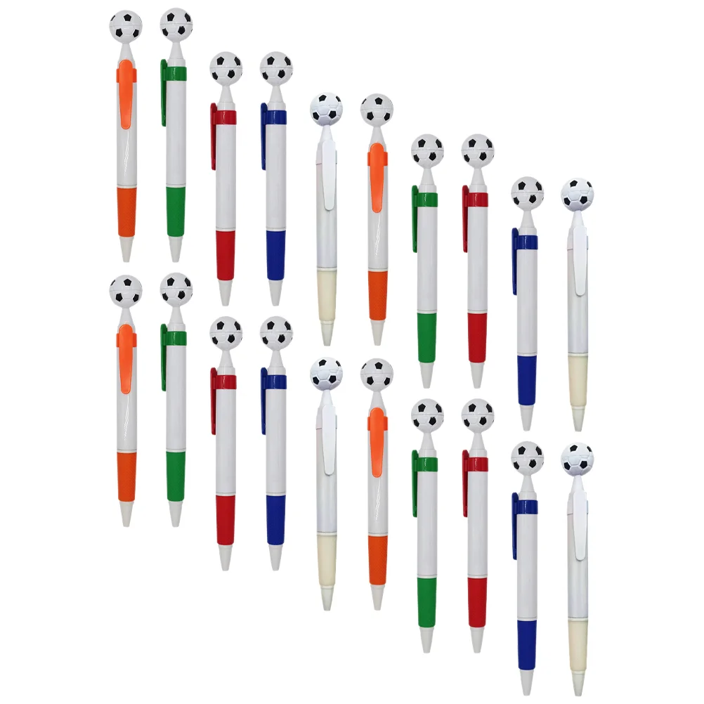 20 Pcs Ballpoint Pen Football Student Pens Soccer Party Favors Abs Mini Goodie Bag