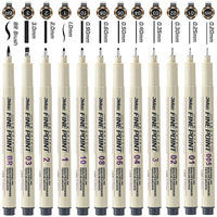 1 pcs Pigment Liner Micron Pen Neelde Drawing Manga Pen Brush Art Markers Waterproof Fineliner Sketching Pen Stationery