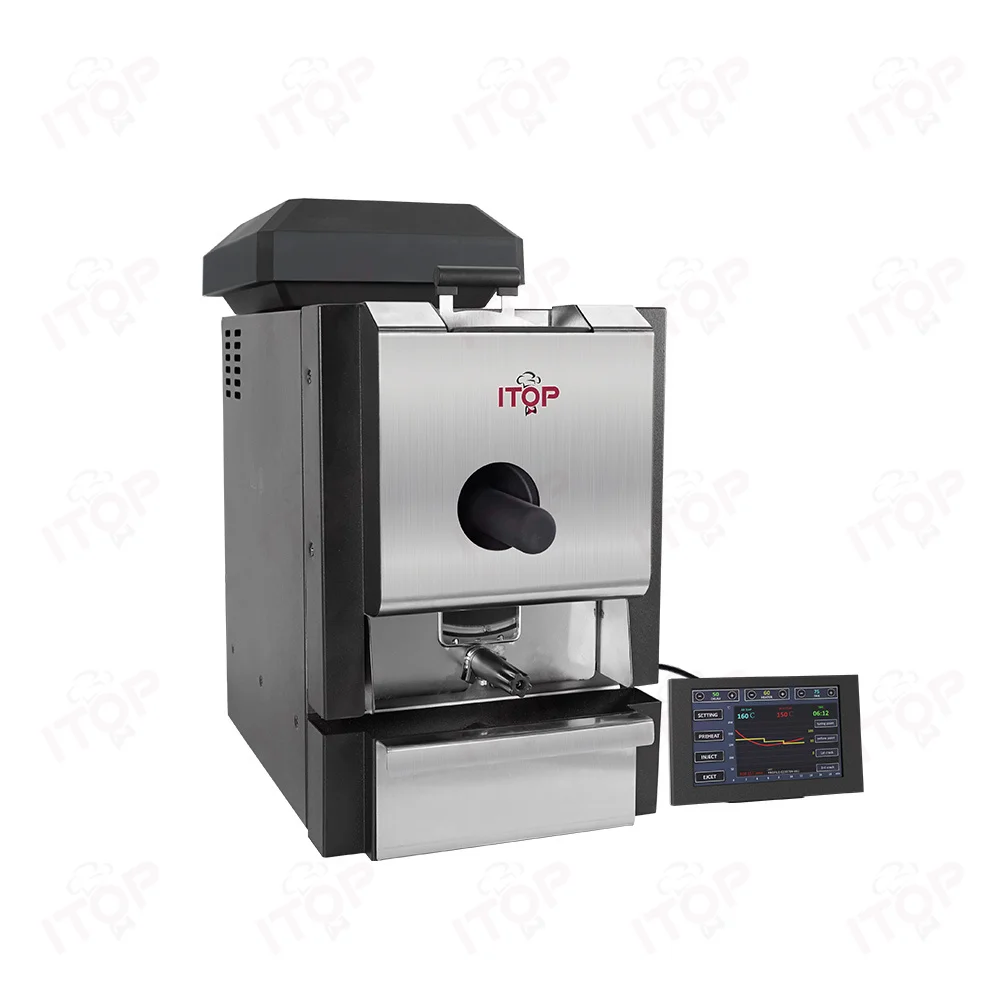 ITOP New Upgrades 2nd Generation Electric Home Use LCD Touch Screen + Artisan System Coffee Roaster Household Machine