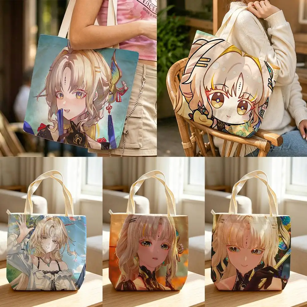 WuWa S-Suisui Lovely Waterproof Lined Canvas bags suitable for going to class, shopping, gifts, and commuting