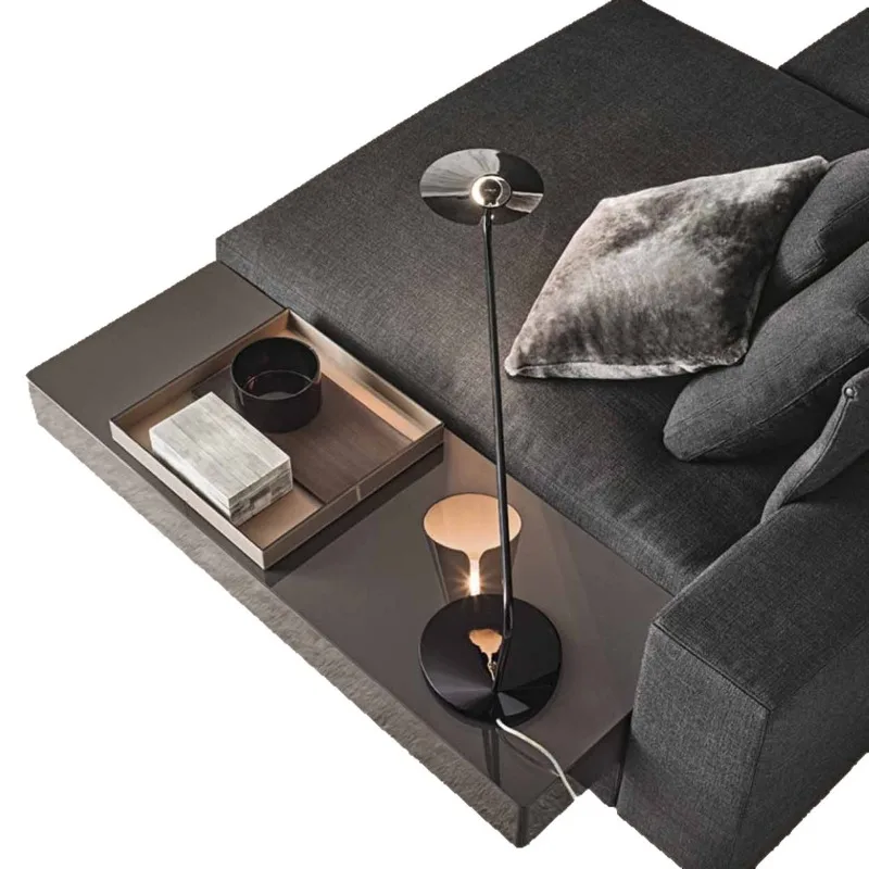 Light luxury fabric Nordic large and small apartment living room sofa is minimalist, modern, simple and fashionable straight row