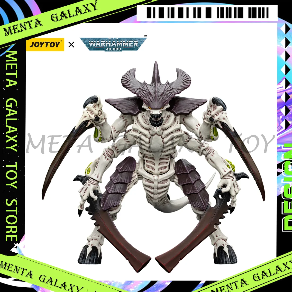 JOYTOY Warhammer 40K 1/18 Anime Figurine Tyranids Hive Fleet Leviathan Tyranid Warrior with Boneswords 2 Action Figure Model Toy