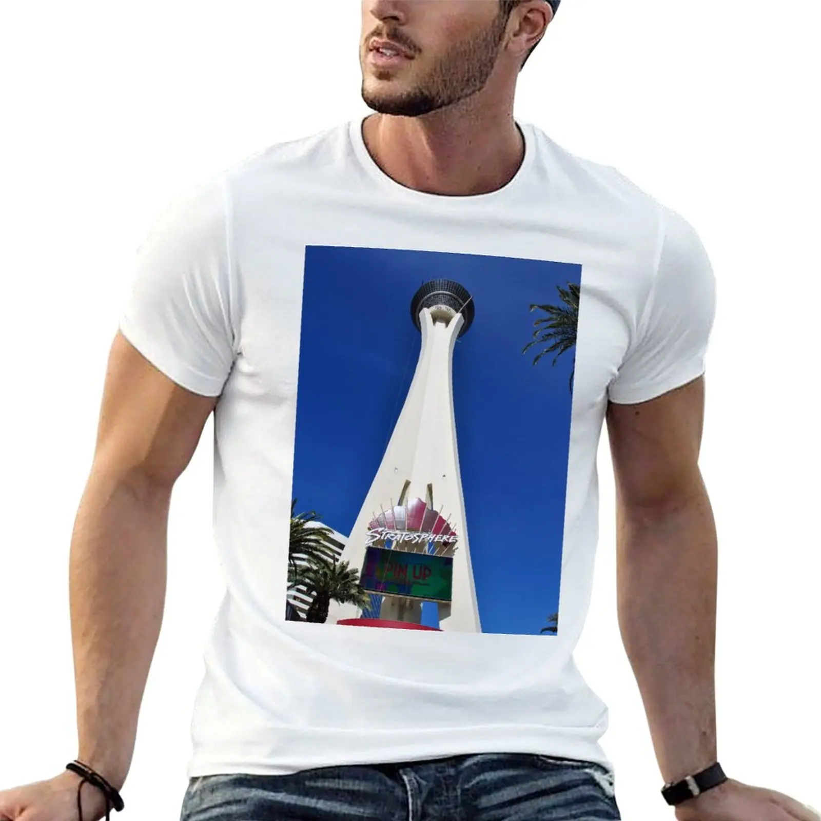 Stratosphere Tower Las Vegas Nevada America T-Shirt oversizeds graphic t shirts mens graphic t-shirts anime