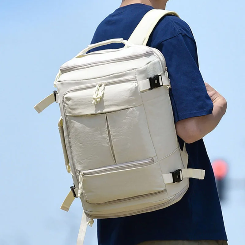 USB Fitness Gym Backpack Dry Wet Expandable Outdoor Hiking Camping Travel Boarding Bag Shoes Pocket Laptop Business Handbag