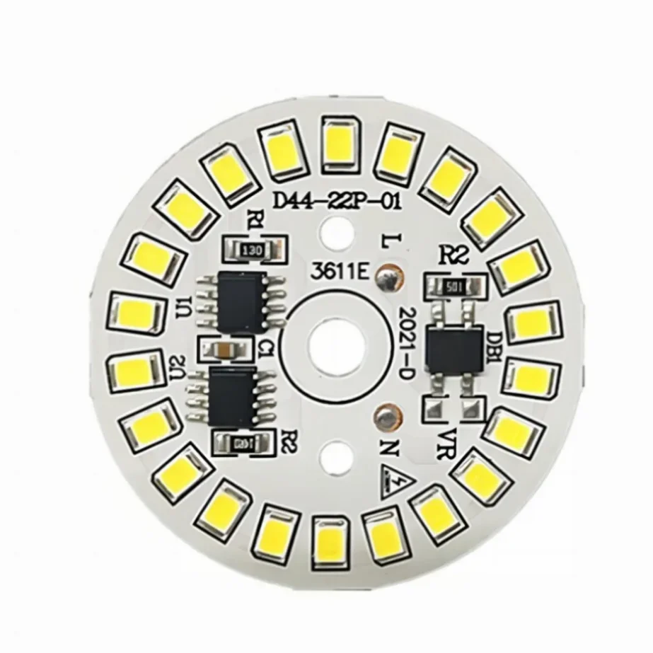 PaaMaa lámpara de parche de bombilla LED, placa SMD, módulo Circular, placa de fuente de luz para bombilla, CA de 220V, foco de Chip Led Downlight