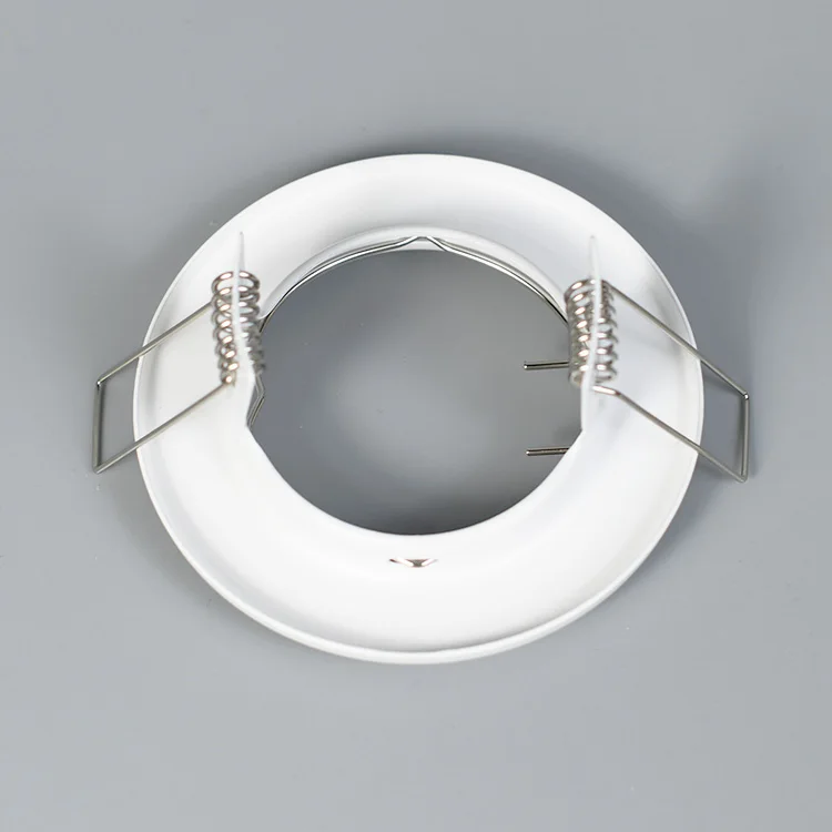 High Quality Round Zinc Alloy LED Lighting Fixture Cut-out 60mm GU10 Frame Recessed Fixture Spot Downlight Housing