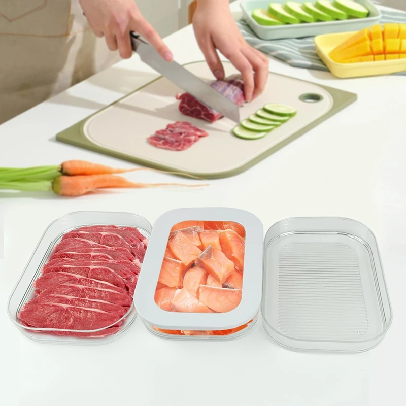 Food Storage Boxes With Lid For Delimeat, Bacon, Lunch Meat, Fruits,Vegetables,Cold Cuts And Fruits Storage Containers