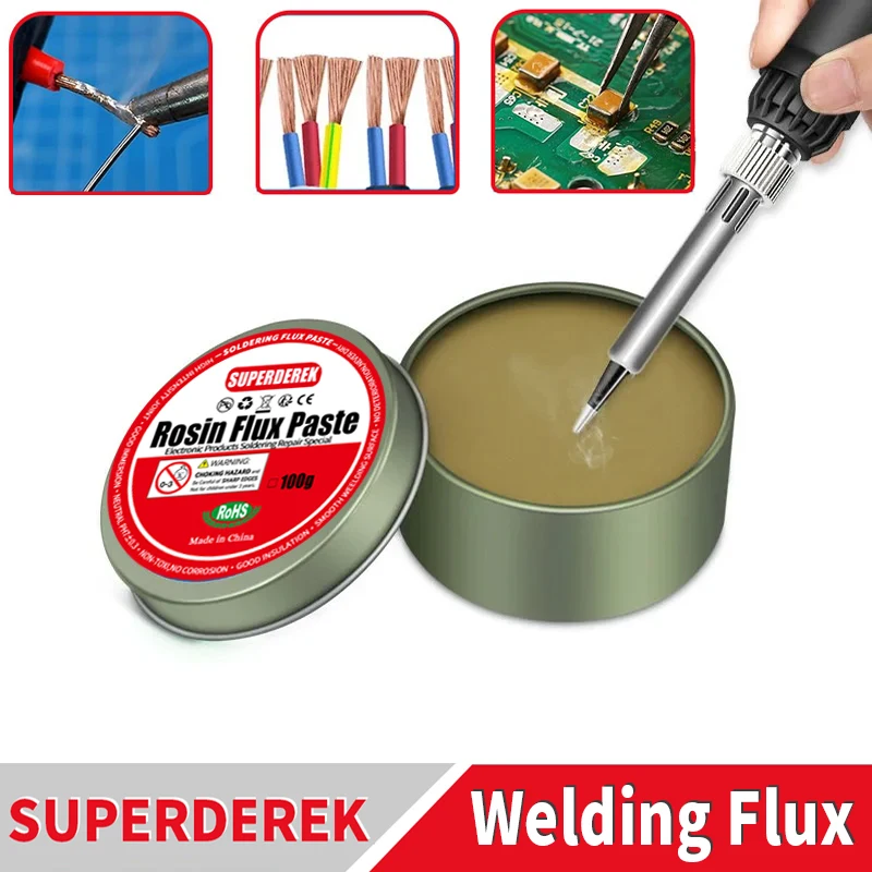 Soldering Paste Rosin Flux Lead-free Soldering Oil Easy Soldering Iron Repair Iron Piece Stainless Steel Piece Nickel Wire