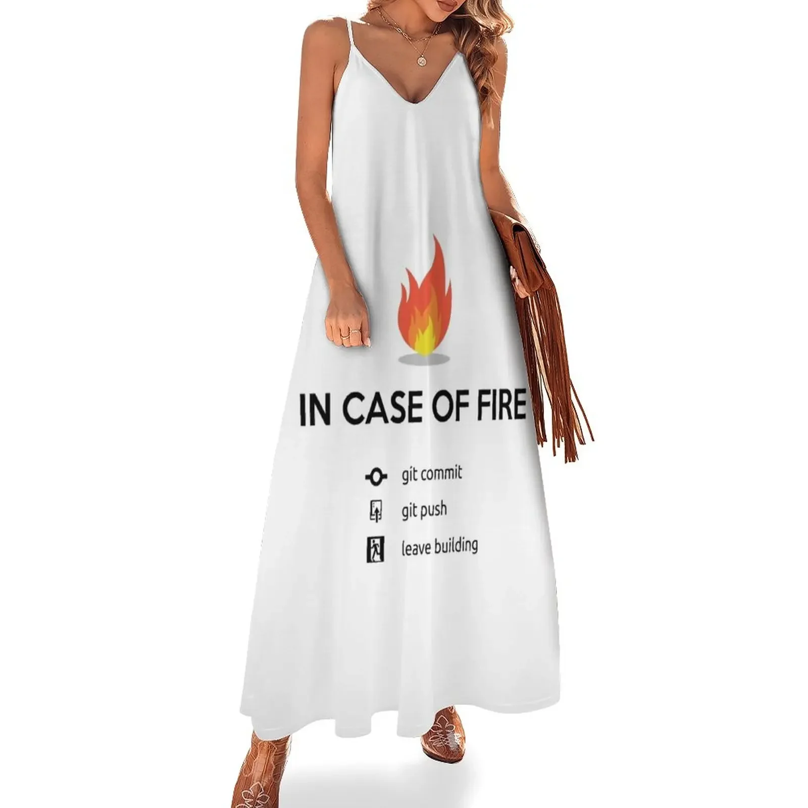 

Funny Emergency Fire Exit for Programmers Sleeveless Dress dresses for women 2025 luxury designer party women's dresses luxury