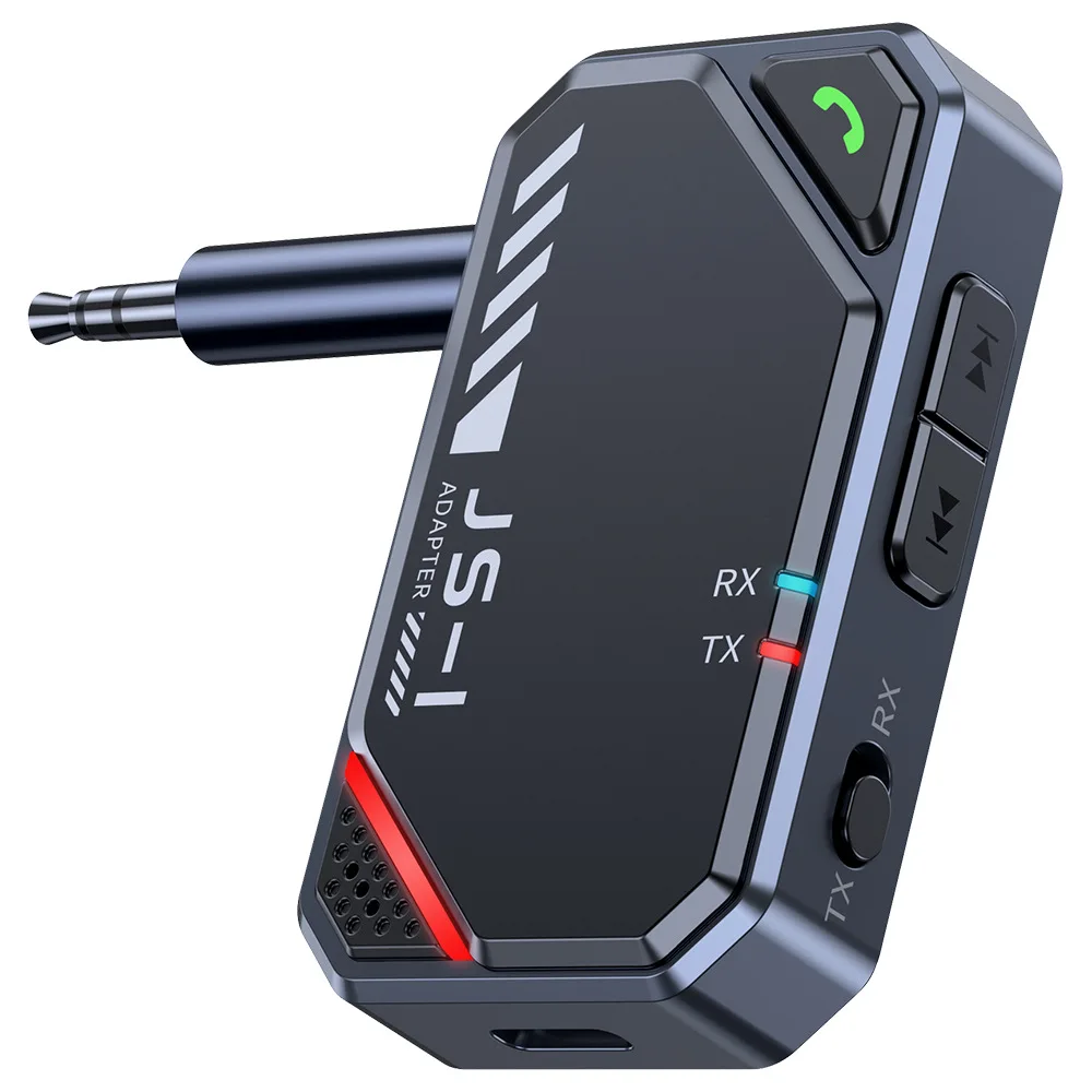 Car Bluetooth 5.4 Receiver 3.5mm 3.5 AUX Jack Stereo Music Audio Car Transmitter Speaker Amplifier Wireless Adapter 2 in 1