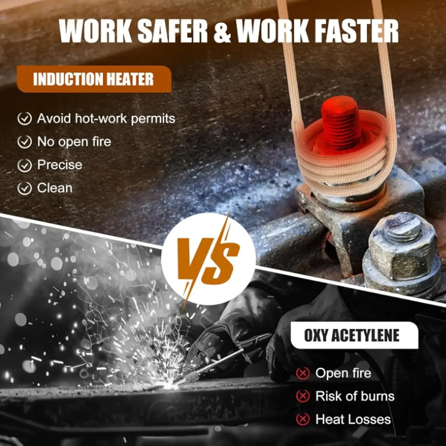 1.1KW الدورية المغناطيسي جهاز تسخين حثي عدة مع 3/8 لفائف ترقية أداة التدفئة عديمة اللهب لإصلاح السيارات مزيل الترباس 110 فولت 220 فولت #2