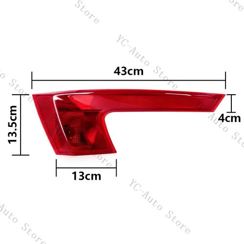 Imagen 2 del producto Accesorios de coche para Baic Senova X25, lámpara de parachoques trasero de coche, luz antiniebla trasera, lámpara de advertencia, luz de señal de giro automática, luz de freno