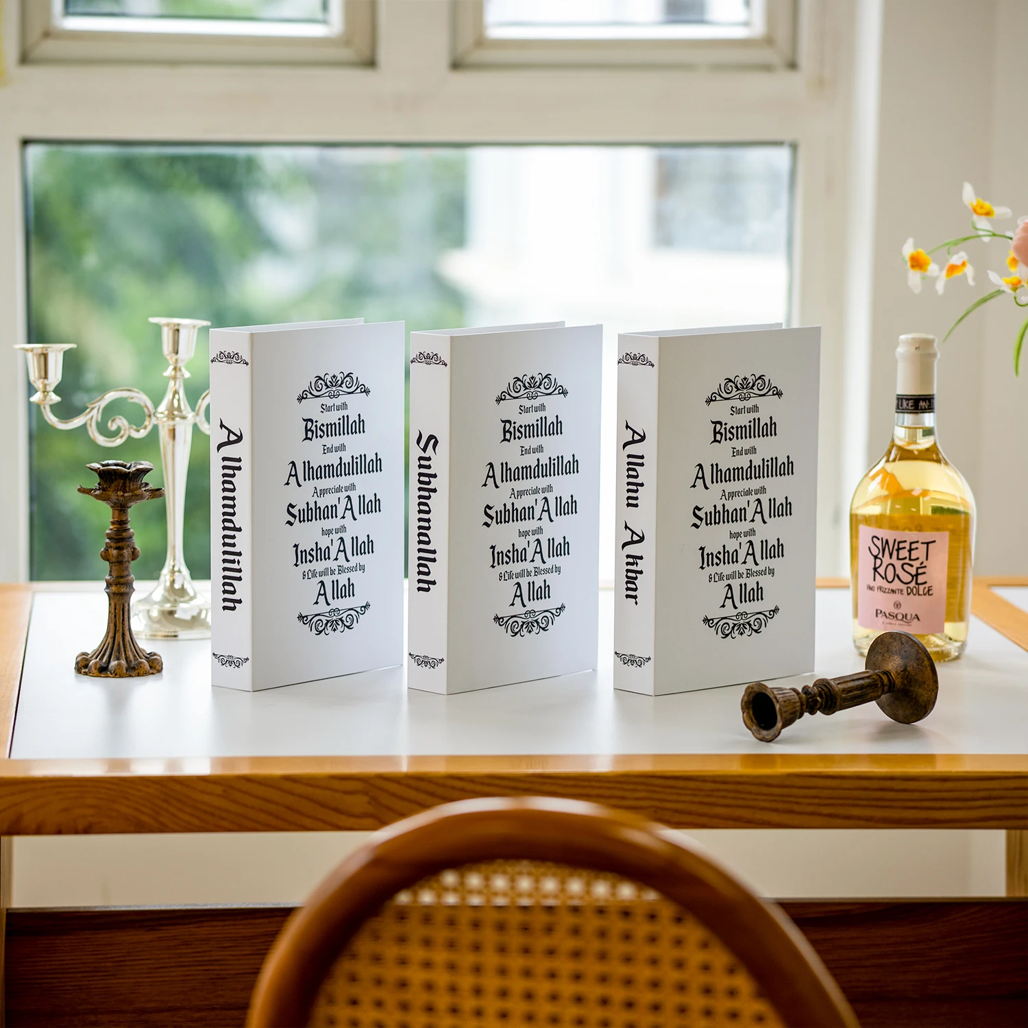New Islamic Series Luxury Fake Books Home Decoration Remote Control Storage Box Coffee Table Fashion Home Decoration Accessories