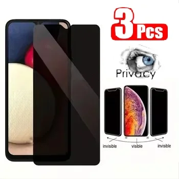 3Pcs Privacy Glass For Samsung Galaxy F06 F15 F16 F17 F23 M13 M14 M15 5G A03 A04 M01 Core A7 A9 2018 M21 2021 Screen Protector