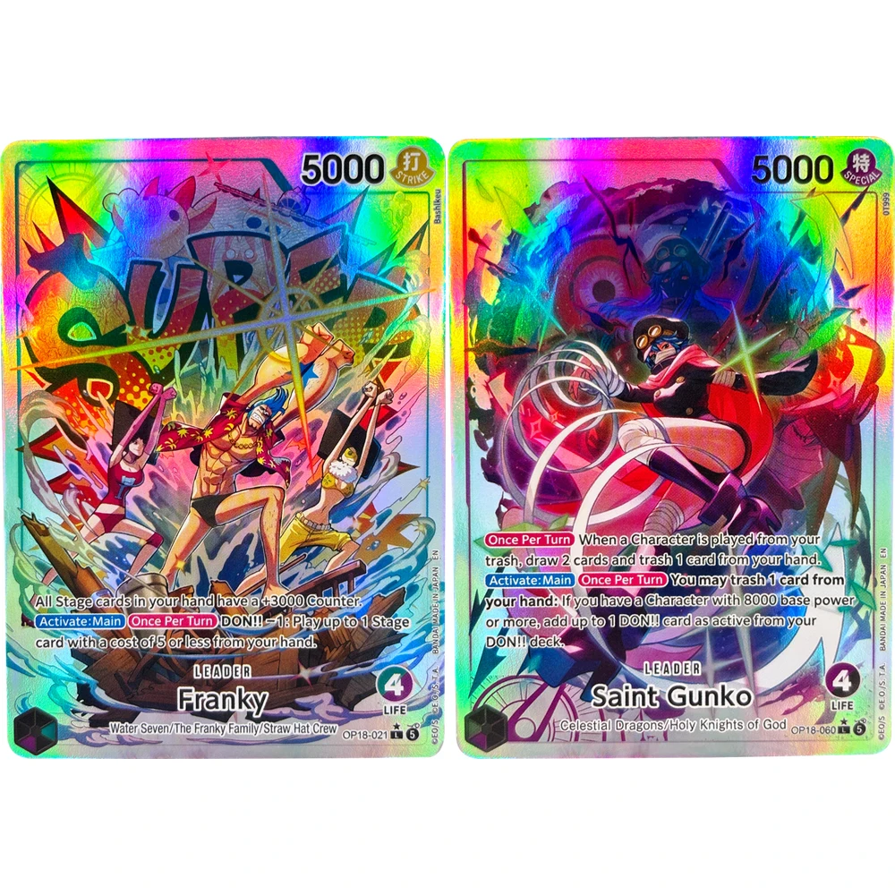 OPCG Collection Cards Franky OP18-021 OPCG JPN Shining Creativity Rare Holographic Embossed Textured Foil Cards