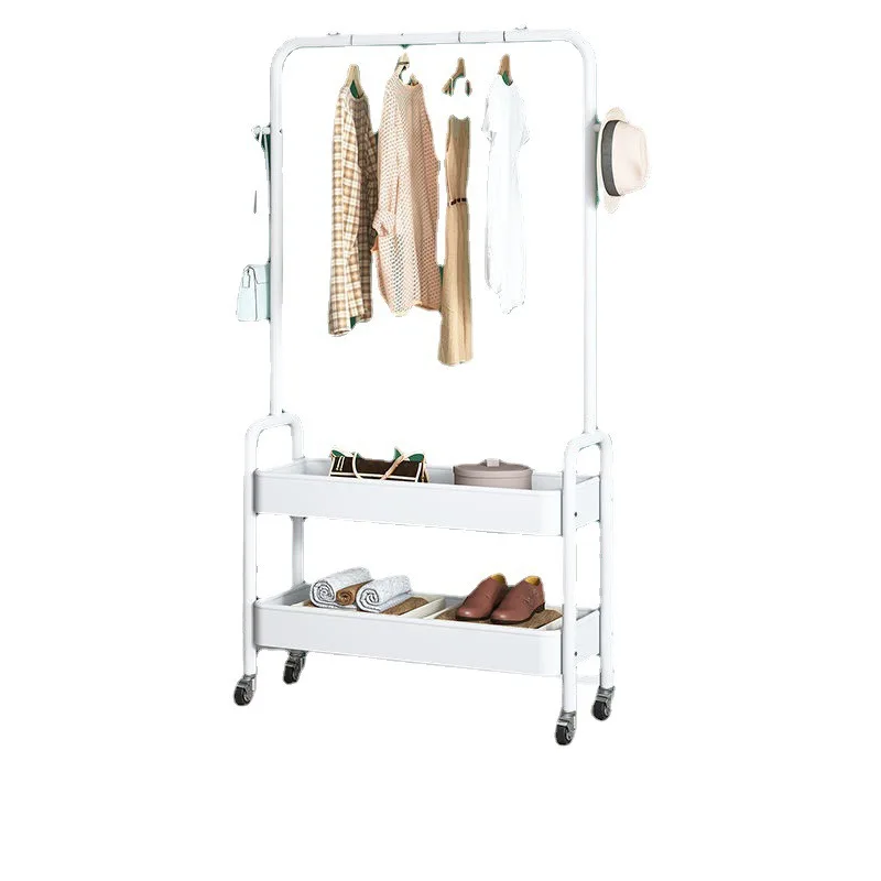 Top Rated Space Saving Multi Layer Garment Shoes Hats Rack Floor Standing Indoor Entryway Bedroom Clothes Storage Shelf
